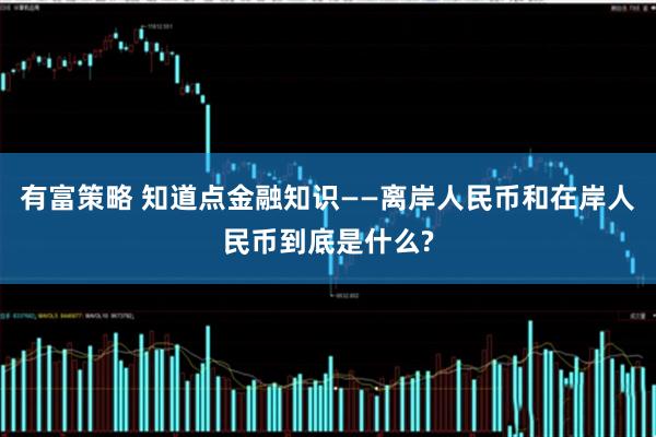 有富策略 知道点金融知识——离岸人民币和在岸人民币到底是什么?