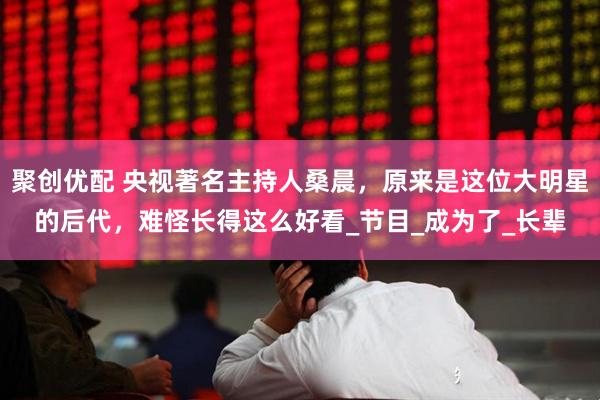 聚创优配 央视著名主持人桑晨，原来是这位大明星的后代，难怪长得这么好看_节目_成为了_长辈