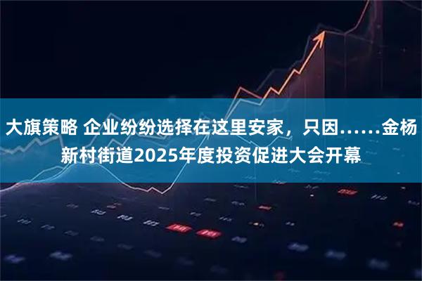 大旗策略 企业纷纷选择在这里安家，只因……金杨新村街道2025年度投资促进大会开幕