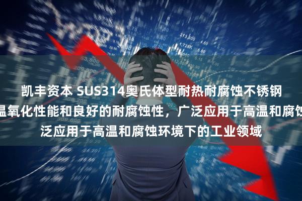 凯丰资本 SUS314奥氏体型耐热耐腐蚀不锈钢，具有优异的耐高温氧化性能和良好的耐腐蚀性，广泛应用于高温和腐蚀环境下的工业领域